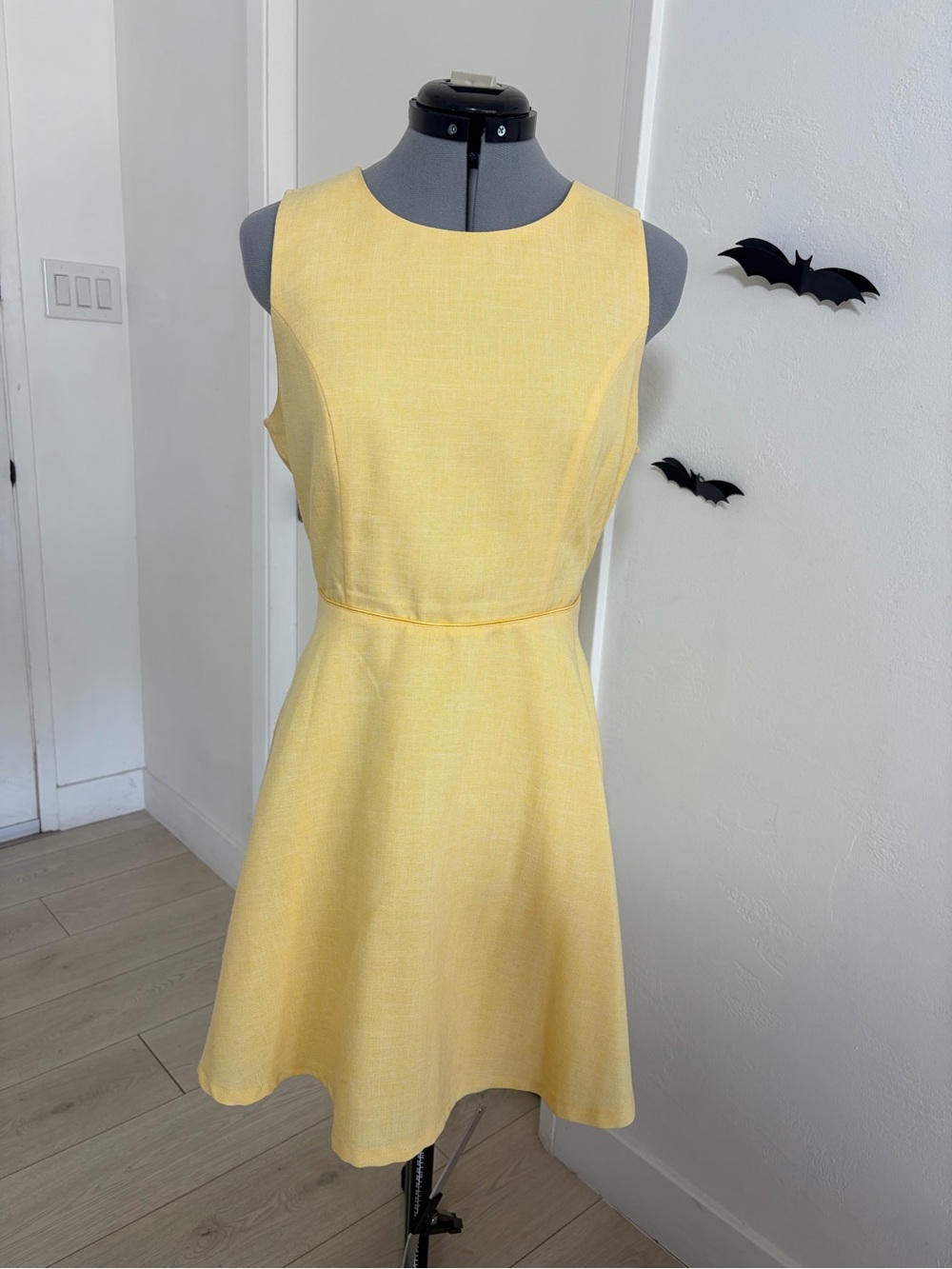 Lulu's Sunny Yellow Sleeveless Fit-and-Flare Mini Dress